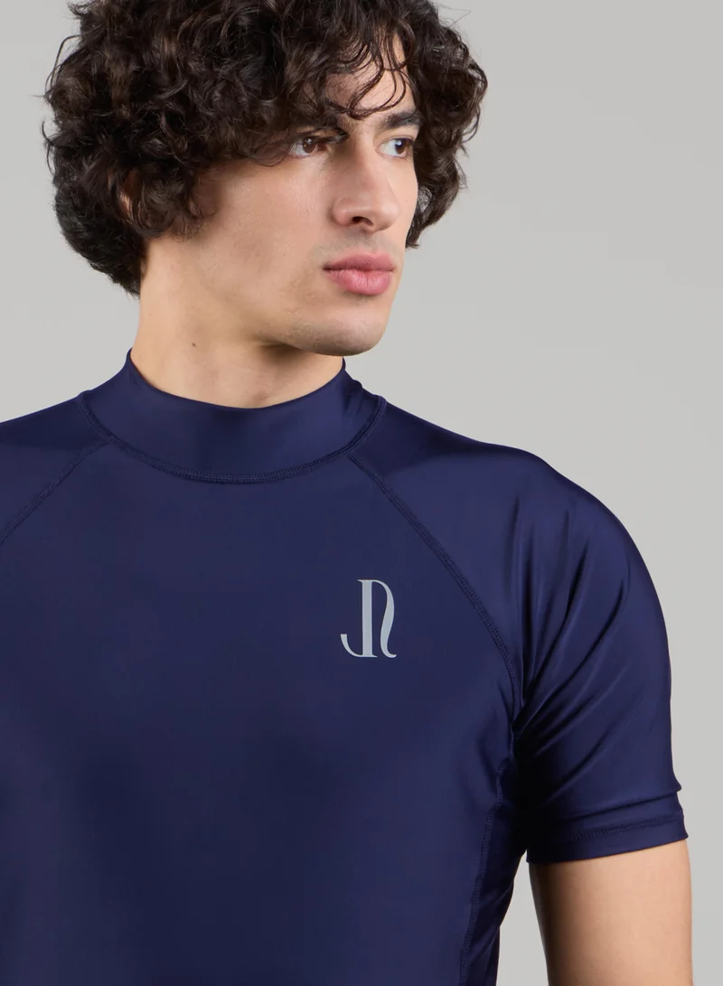 Just Nature Navy Blue Short Sleeve Rashguard for Men | Best Price UAE
